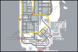 Mappa delle acrobazie uniche a Portland in GTA III