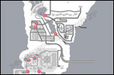 Mappa delle acrobazie uniche a Shoreside Vale in GTA III