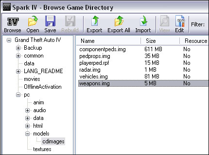 Importazione files