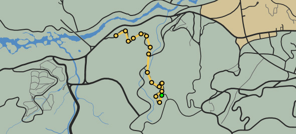 Mappa Corsa sul crinale