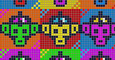 Pattern dei mosaici della scimmia