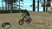 Vista frontale della Mountain Bike San Andreas