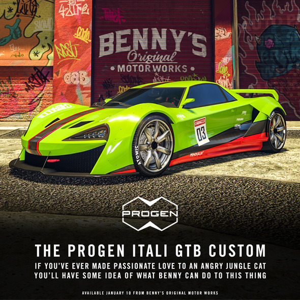 Progen Itali GTB Custom su GTA Online