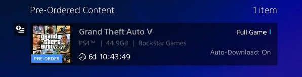 Pre-load di GTA V su PS4