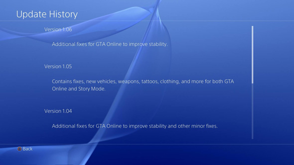 Changelog patch 1.06 su PS4