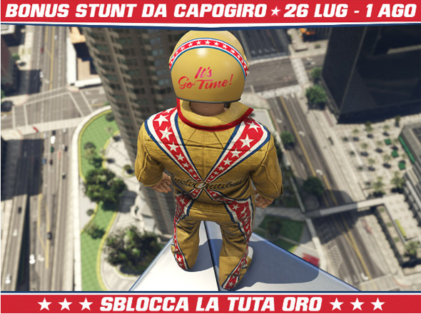 GTA Online: tuta oro per Stunt da capogiro