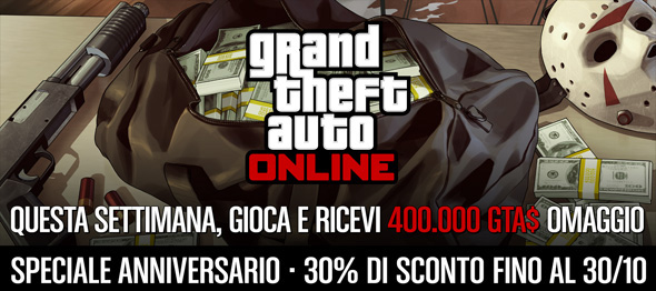 Bonus 400.000 GTA$ su GTA Online