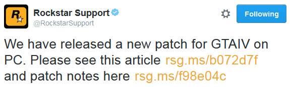 Annuncio della patch 1.0.8.0 per GTA IV